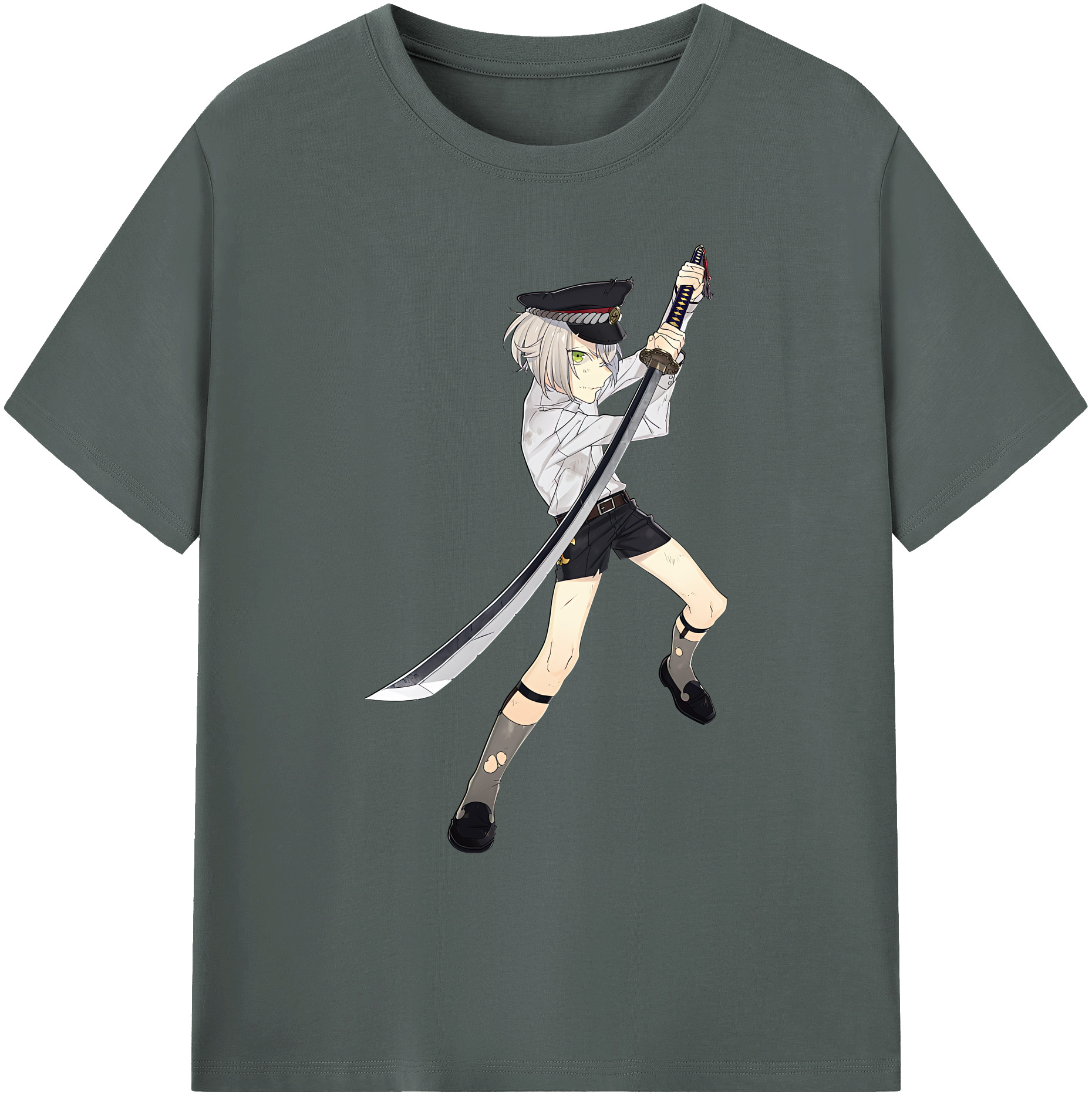 （画像用） 刀剣乱舞 Touken Ranbu 綿100％ メンズ半袖Tシャツ｜肌触りやわらか＆通気性